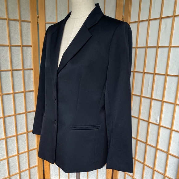 Classiques Entier Black 100% Wool Blazer SZ MP Career Office - Picture 10 of 12